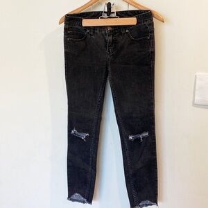 Free People Black Denim Skinny Jeans